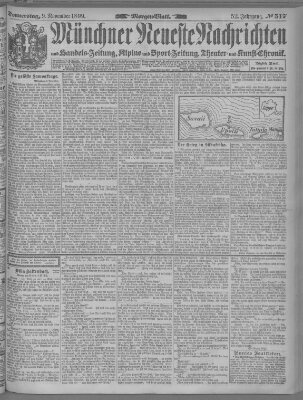 Münchner neueste Nachrichten Donnerstag 9. November 1899