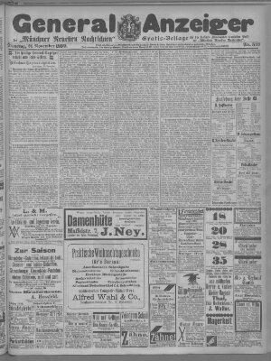 Münchner neueste Nachrichten Dienstag 21. November 1899