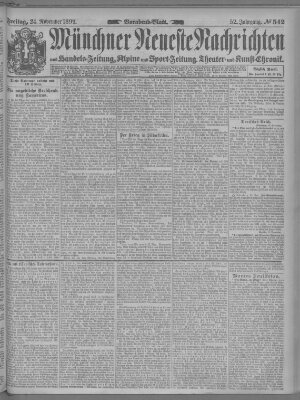 Münchner neueste Nachrichten Freitag 24. November 1899