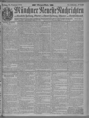 Münchner neueste Nachrichten Freitag 24. November 1899