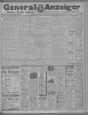 Münchner neueste Nachrichten Samstag 25. November 1899