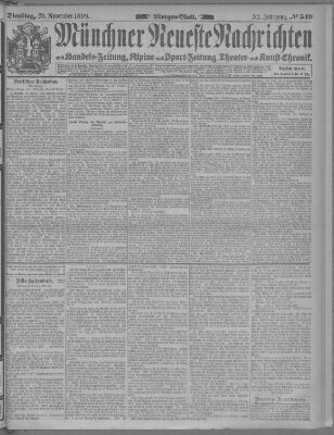 Münchner neueste Nachrichten Dienstag 28. November 1899