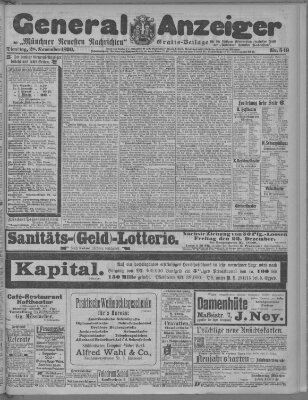 Münchner neueste Nachrichten Dienstag 28. November 1899