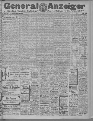 Münchner neueste Nachrichten Mittwoch 29. November 1899