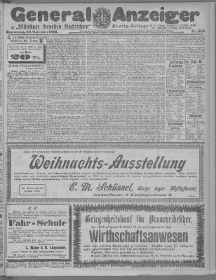 Münchner neueste Nachrichten Donnerstag 30. November 1899