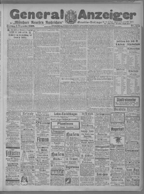 Münchner neueste Nachrichten Freitag 1. Dezember 1899