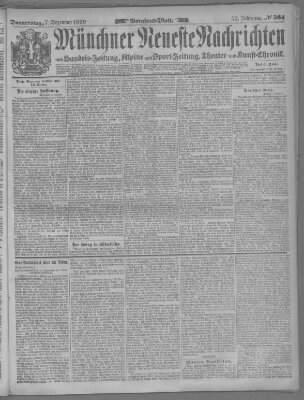 Münchner neueste Nachrichten Donnerstag 7. Dezember 1899