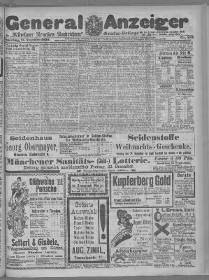 Münchner neueste Nachrichten Donnerstag 21. Dezember 1899