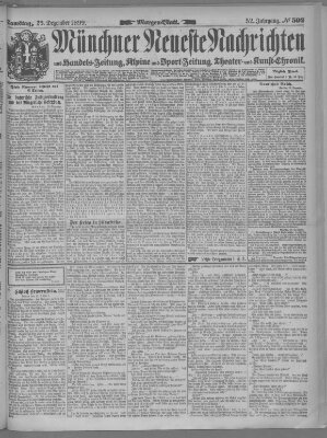 Münchner neueste Nachrichten Samstag 23. Dezember 1899