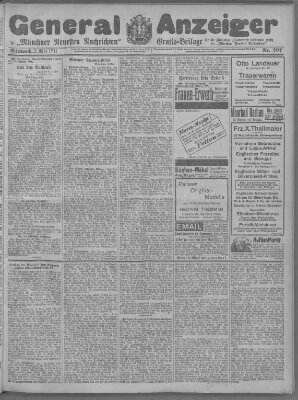 Münchner neueste Nachrichten Mittwoch 3. Mai 1911