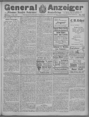 Münchner neueste Nachrichten Montag 8. Mai 1911