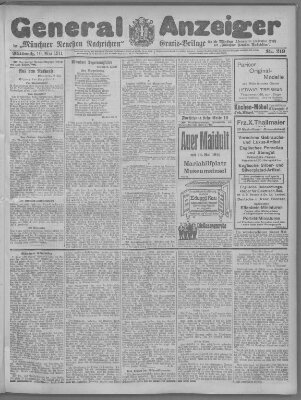 Münchner neueste Nachrichten Mittwoch 10. Mai 1911