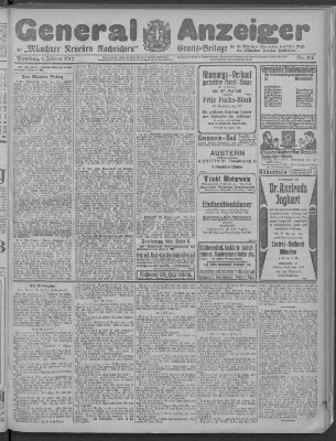 Münchner neueste Nachrichten Dienstag 6. Februar 1912