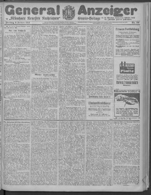 Münchner neueste Nachrichten Freitag 9. Februar 1912