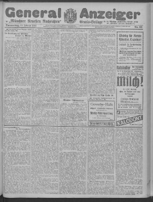 Münchner neueste Nachrichten Donnerstag 22. Februar 1912