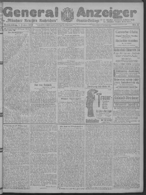 Münchner neueste Nachrichten Donnerstag 4. Januar 1912