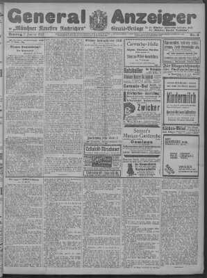 Münchner neueste Nachrichten Sonntag 7. Januar 1912