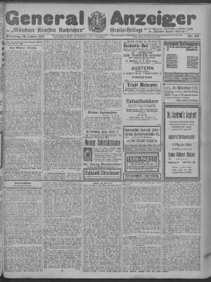 Münchner neueste Nachrichten Dienstag 23. Januar 1912