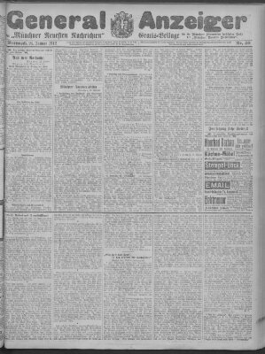 Münchner neueste Nachrichten Mittwoch 24. Januar 1912