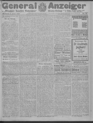 Münchner neueste Nachrichten Mittwoch 31. Januar 1912