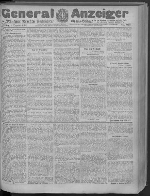 Münchner neueste Nachrichten Freitag 6. Dezember 1912