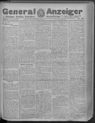 Münchner neueste Nachrichten Sonntag 8. Dezember 1912