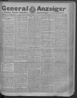 Münchner neueste Nachrichten Samstag 14. Dezember 1912