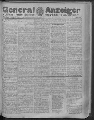 Münchner neueste Nachrichten Dienstag 17. Dezember 1912