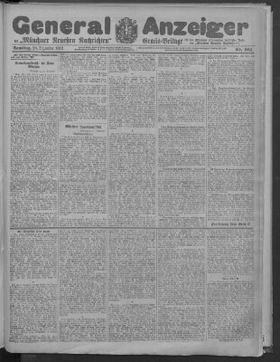 Münchner neueste Nachrichten Samstag 28. Dezember 1912