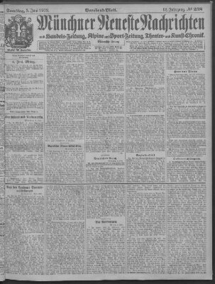 Münchner neueste Nachrichten Samstag 5. Juni 1909