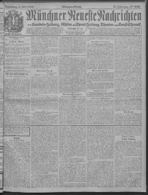 Münchner neueste Nachrichten Samstag 5. Juni 1909