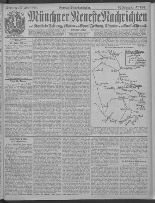 Münchner neueste Nachrichten Sonntag 27. Juni 1909