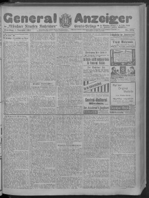 Münchner neueste Nachrichten Dienstag 5. November 1912