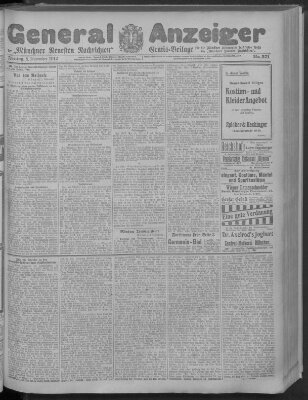 Münchner neueste Nachrichten Freitag 8. November 1912