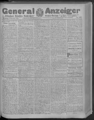 Münchner neueste Nachrichten Samstag 9. November 1912