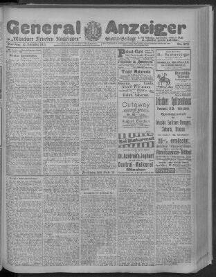 Münchner neueste Nachrichten Dienstag 12. November 1912