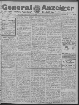 Münchner neueste Nachrichten Donnerstag 2. September 1909