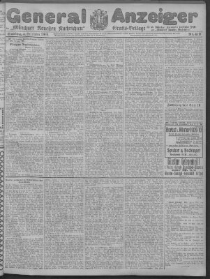 Münchner neueste Nachrichten Samstag 4. September 1909