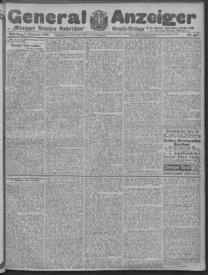 Münchner neueste Nachrichten Dienstag 7. September 1909