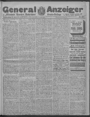 Münchner neueste Nachrichten Donnerstag 30. September 1909