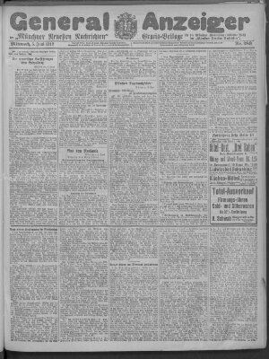 Münchner neueste Nachrichten Mittwoch 5. Juni 1912