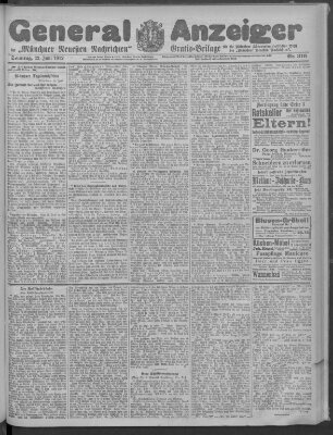 Münchner neueste Nachrichten Sonntag 23. Juni 1912