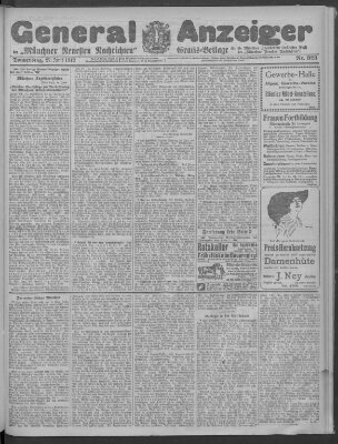 Münchner neueste Nachrichten Donnerstag 27. Juni 1912