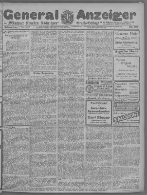 Münchner neueste Nachrichten Donnerstag 2. Mai 1912