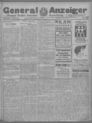 Münchner neueste Nachrichten Mittwoch 22. Mai 1912