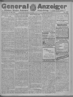 Münchner neueste Nachrichten Donnerstag 30. Mai 1912