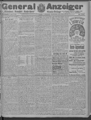 Münchner neueste Nachrichten Mittwoch 8. Juli 1908