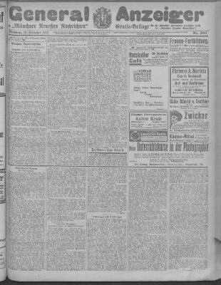 Münchner neueste Nachrichten Montag 18. September 1911