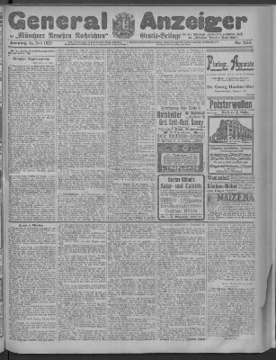 Münchner neueste Nachrichten Sonntag 14. Juli 1912