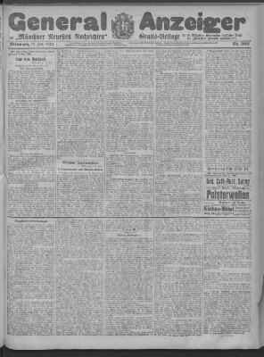 Münchner neueste Nachrichten Mittwoch 17. Juli 1912